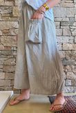 Arbi Gingham Pocket Culotte Pant Mocha